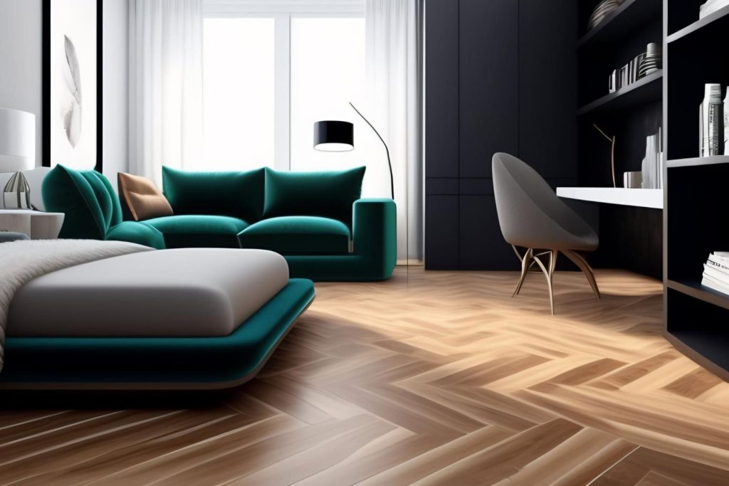 Luxury vinyl plank (LVP) flooring in an open kitchen and living area